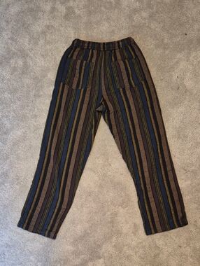 EARTHBOUND Men's Multicolor Vertical Stripe Joggers - Brown Blue Green